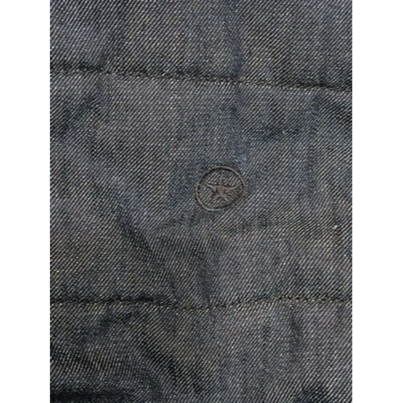 CONVERSE Dark Denim Puffer Vest Women’s Size M Jacket Cotton Full Zip Retro EUC - Picture 9 of 12